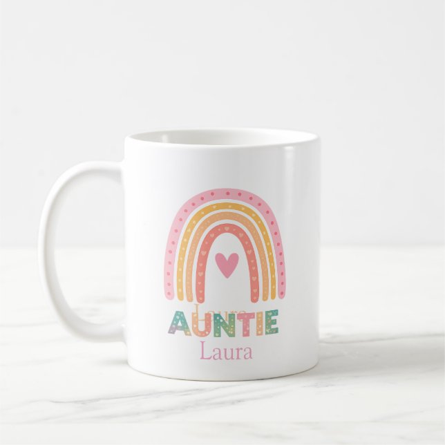 De Café Caneca Personalizada Arco-íris Presente para Tia M (Esquerda)