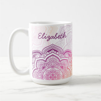 De Café Caneca Personalizada Auri Mandala 15 oz.