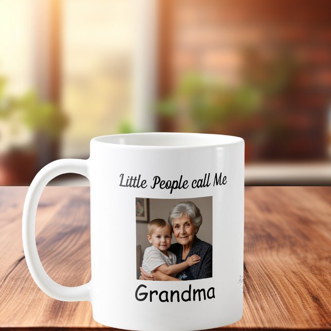 De Café Caneca PERSONALIZADA Avó FOTO LEMBRANÇA (Simple but elegant design to celebrate Grandma, Personalize add your photos and words)