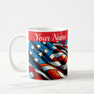 De Café Caneca Personalizada Bandeira EUA