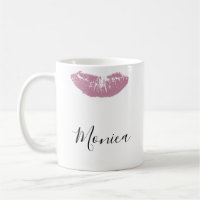 Caneca Personalizada Beijo Lábios Lábios Batom