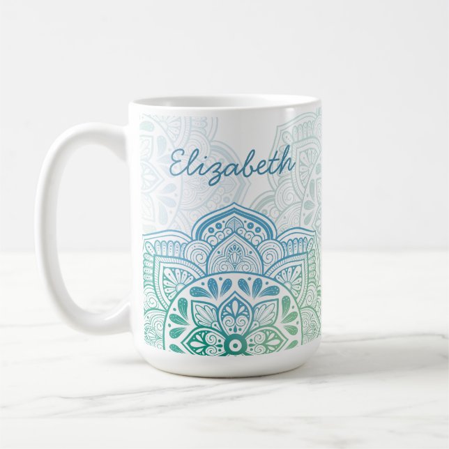 De Café Caneca Personalizada Caelum Mandala 443ml (Esquerda)