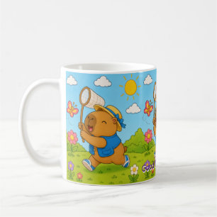 De Café Caneca Personalizada Capivara Kawaii Borboleta