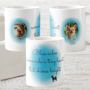 De Café Caneca Personalizada Chihuahua em Aquarela Azul Pa