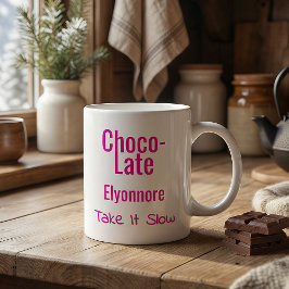 De Café Caneca Personalizada Choco-Late Vá com Calma
