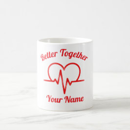 De Café Caneca Personalizada com Batimento Cardíaco para D
