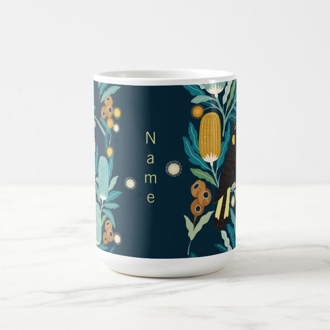 De Café Caneca Personalizada com Cacatua Negra Australiana (Centro)