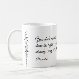 De Café Caneca Personalizada com Citação Inspiradora
