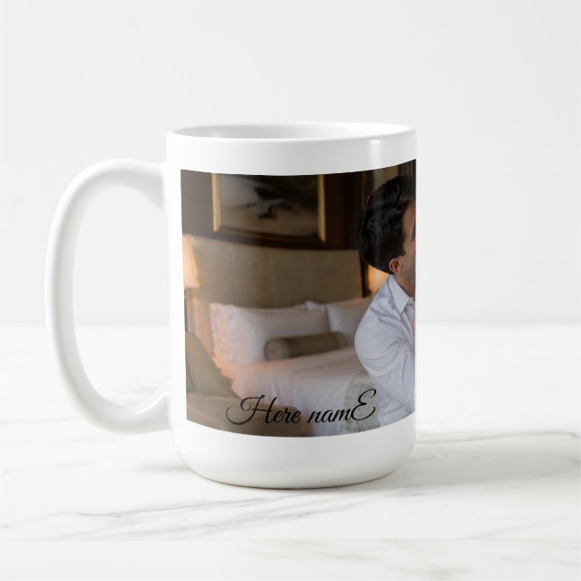 De Café Caneca Personalizada com Foto da Família e Nome -  (Esquerda)