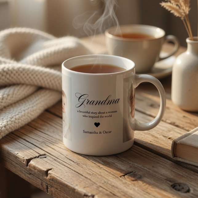 De Café Caneca Personalizada com Foto da Vovó Avó Customiz (Criador carregado)