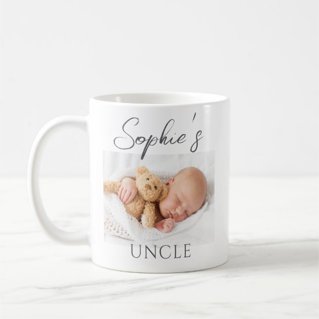 De Café Caneca Personalizada com Foto do Bebê Tio (Esquerda)