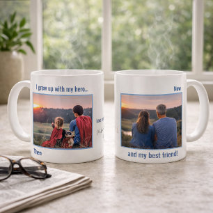 De Café Caneca Personalizada com Foto do Papai Herói Amigo