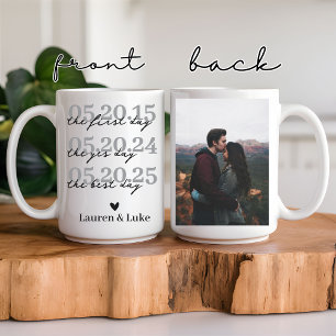 De Café Caneca Personalizada com Foto e Data do Casal Recé