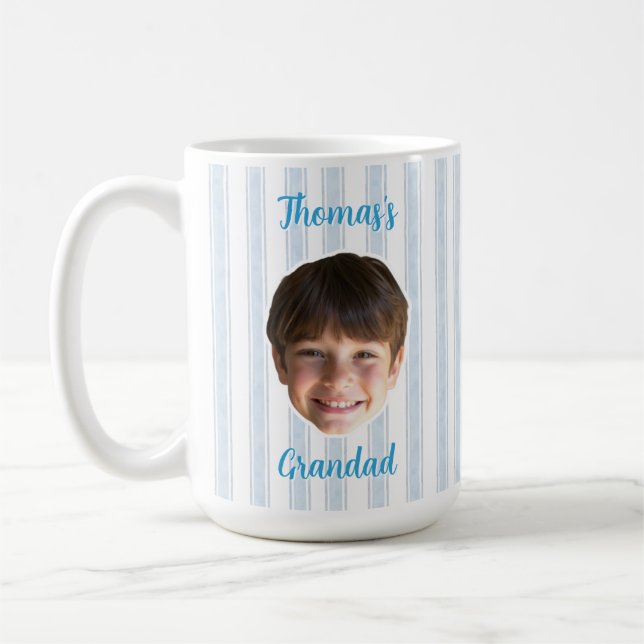 De Café Caneca Personalizada Com Foto E Listras Para Papai (Esquerda)