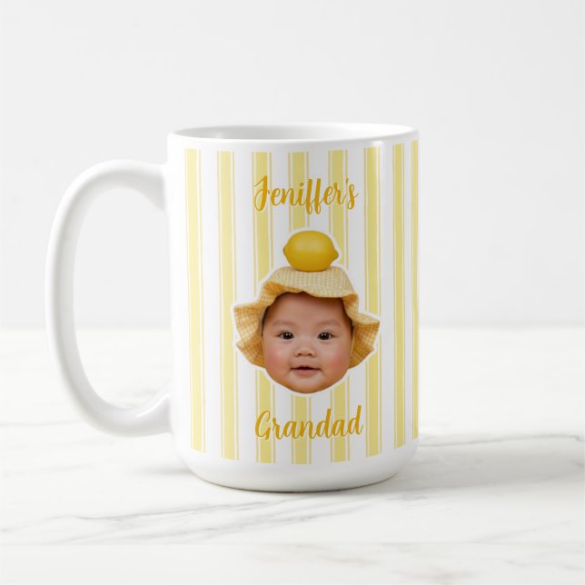 De Café Caneca Personalizada Com Foto E Listras Para Papai (Esquerda)