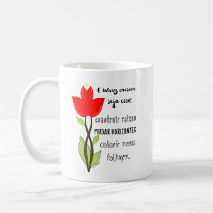 De Café Caneca personalizada com frase e ilustração
