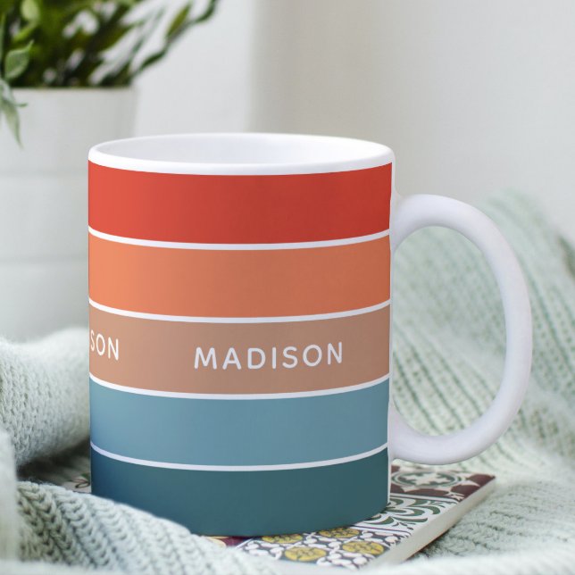 De Café Caneca Personalizada com Nome e Tons Terrosos (Criador carregado)