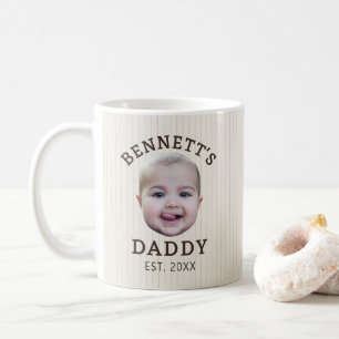 De Café Caneca Personalizada com Rosto do Pai e Listras Fi