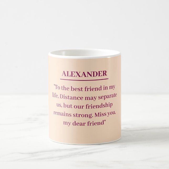De Café caneca personalizada com sua carta para seu amigo (Criador carregado)
