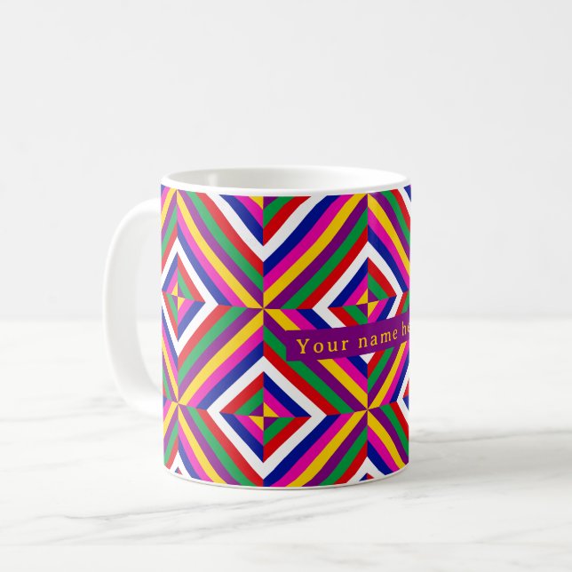 De Café Caneca Personalizada Cosmos-infinito - Amarelo/Rox (Frente Esquerda)