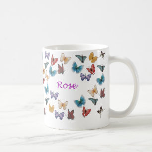 De Café Caneca personalizada da borboleta - aumentou