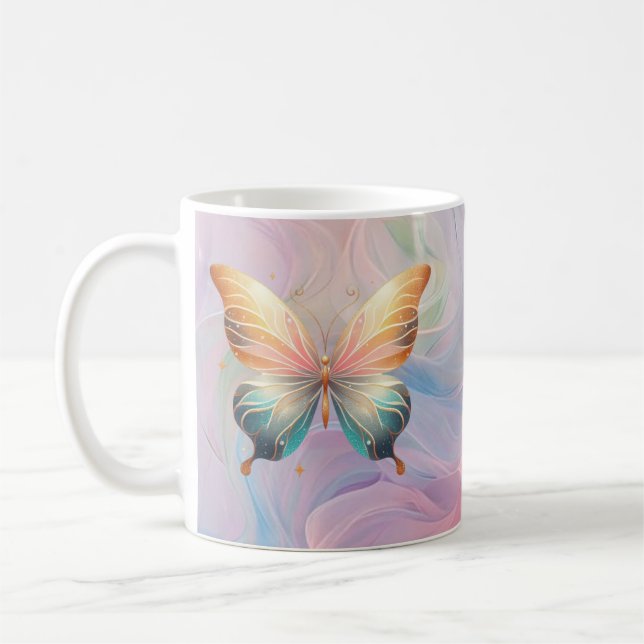 De Café Caneca Personalizada da Borboleta Mística (Esquerda)