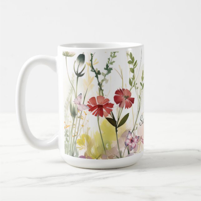 De Café Caneca Personalizada da Borboleta Mística (Esquerda)