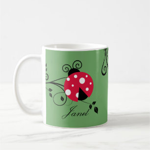 De Café Caneca personalizada da joaninha fofa Joaninha