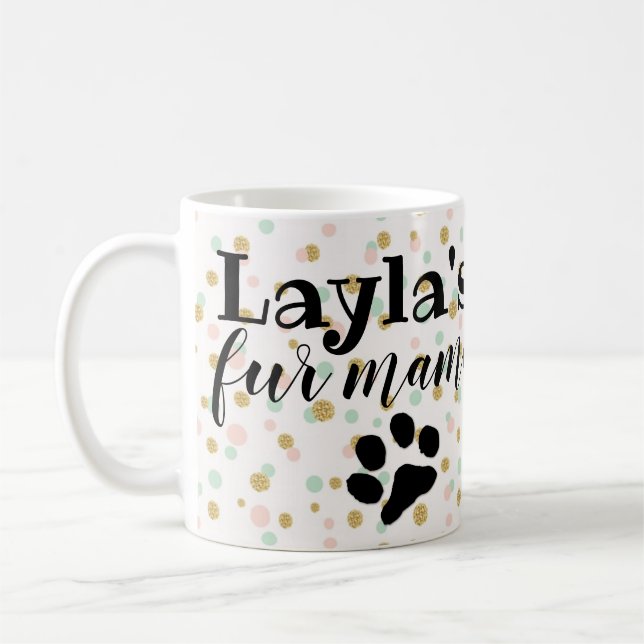 De Café caneca personalizada da mamã da pele do cão (Esquerda)