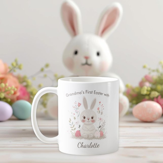 De Café Caneca Personalizada da Primeira Páscoa da Vovó (Criador carregado)