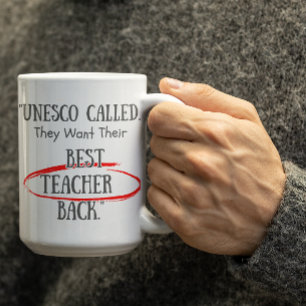 De Café Caneca personalizada da UNESCO pedindo seus melhor