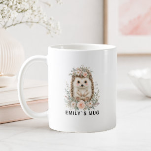 De Café Caneca Personalizada deouriço-do-mato com Nome