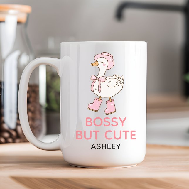 De Café Caneca Personalizada Divertida para Empresária com (Entrepreneur Bossy But Cute Mug Gift for Her, Funny Entrepreneur Mug Bossy But Cute Gift for Her)