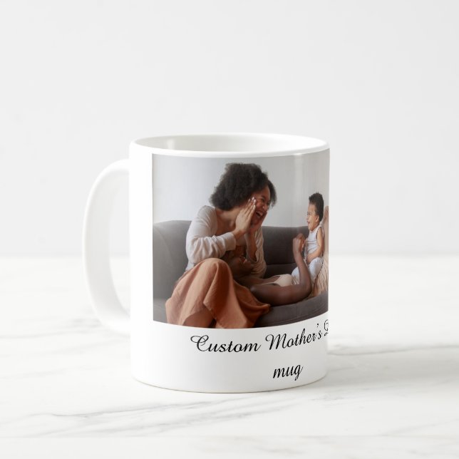 De Café Caneca personalizada do Dia das Mães – Presente pe (Frente Esquerda)