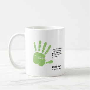 De Café Caneca personalizada do handprint da criança com