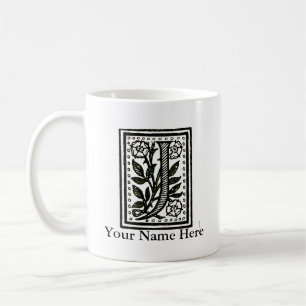 De Café Caneca personalizada do monograma da letra J