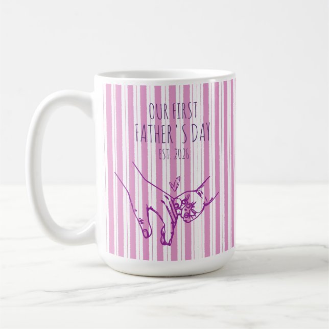 De Café Caneca Personalizada do Nosso Primeiro Dia dos Pai (Esquerda)