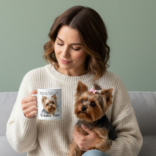 De Café Caneca personalizada do Yorkshire Terrier castanho