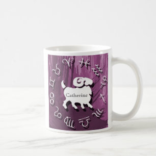 De Café Caneca personalizada do zodíaco - Aries