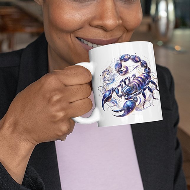 De Café Caneca Personalizada Elegante Scorpio Zodiac (Criador carregado)