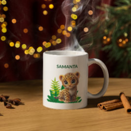 De Café Caneca Personalizada Leopardo