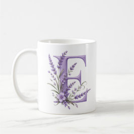 De Café Caneca Personalizada Letra Floral E Lavanda
