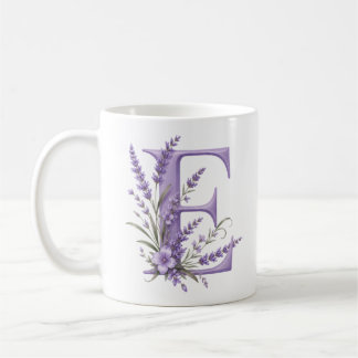 De Café Caneca Personalizada Letra Floral E Lavanda