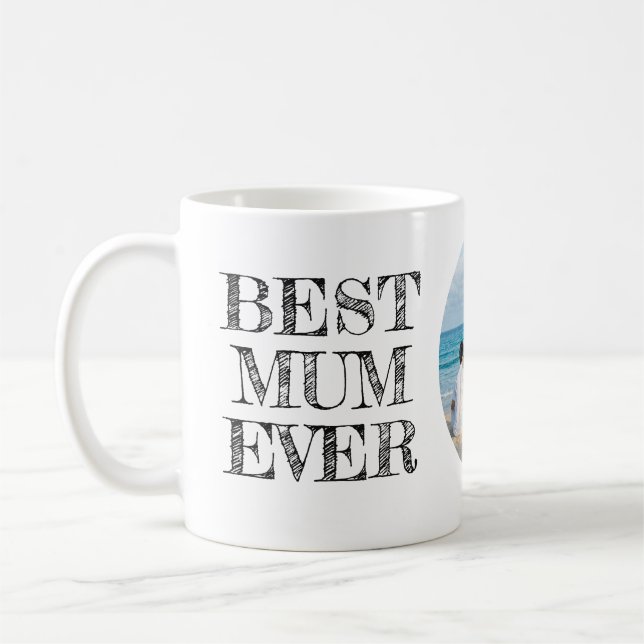 De Café Caneca Personalizada Melhor Mãe do Mundo com foto (Esquerda)