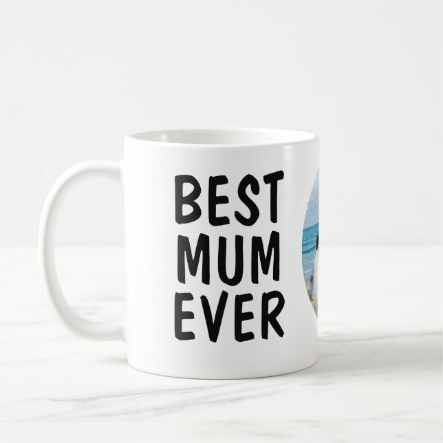 De Café Caneca Personalizada Melhor Mãe do Mundo com foto (Esquerda)