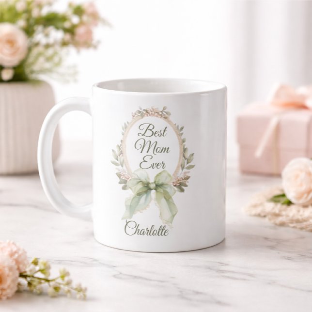 De Café Caneca Personalizada Melhor Mãe do Mundo com Nome (Criador carregado)