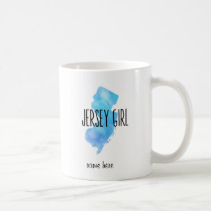 De Café Caneca personalizada menina do jérsei