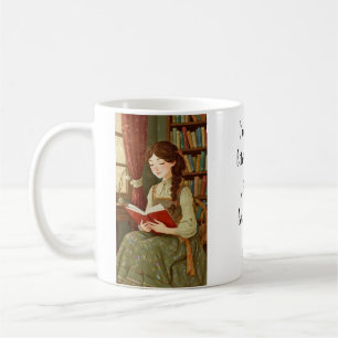 De Café Caneca Personalizada Menina Literária