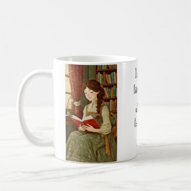 De Café Caneca Personalizada Menina Literária (Esquerda)