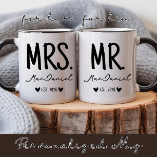 De Café Caneca Personalizada Moderna para Senhor e Senhora